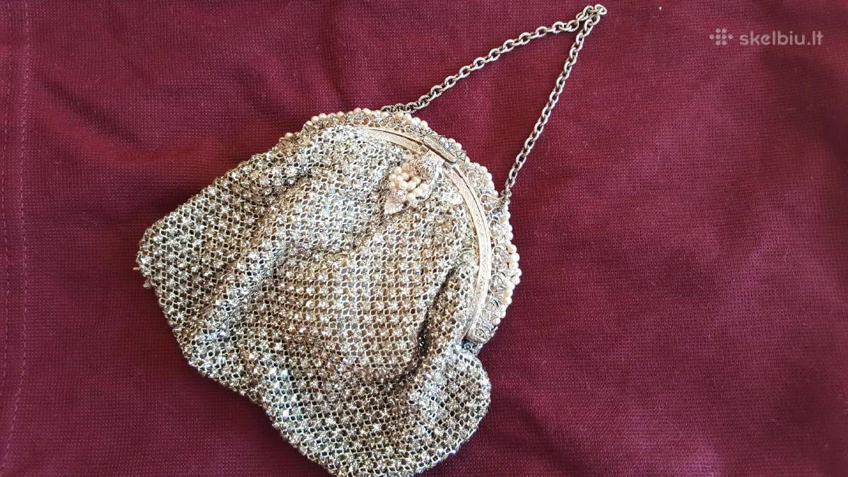 Antikvarinis Swarovski kristalų rankinukas