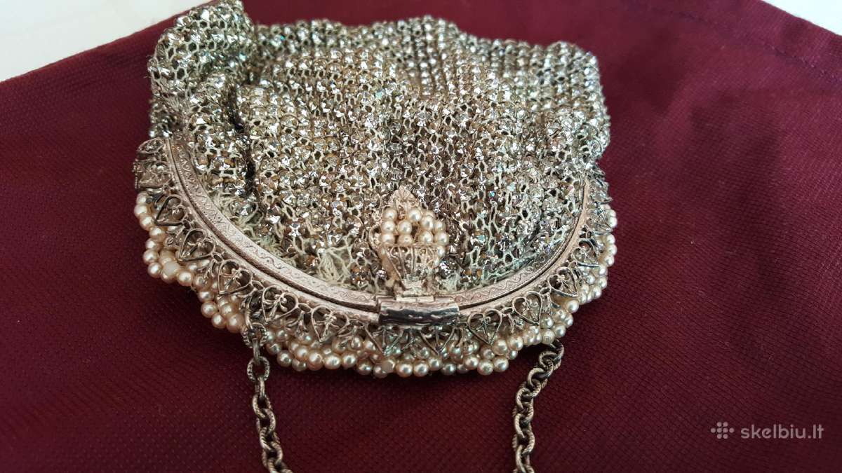 Antikvarinis Swarovski kristalų rankinukas - nuotraukos Nr. 5