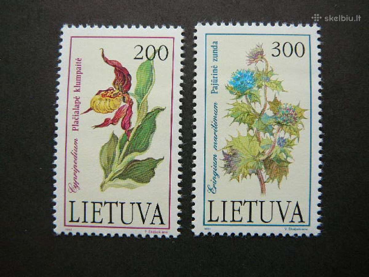 Lietuva 1992 Geles Augalai svarus lit499/0s