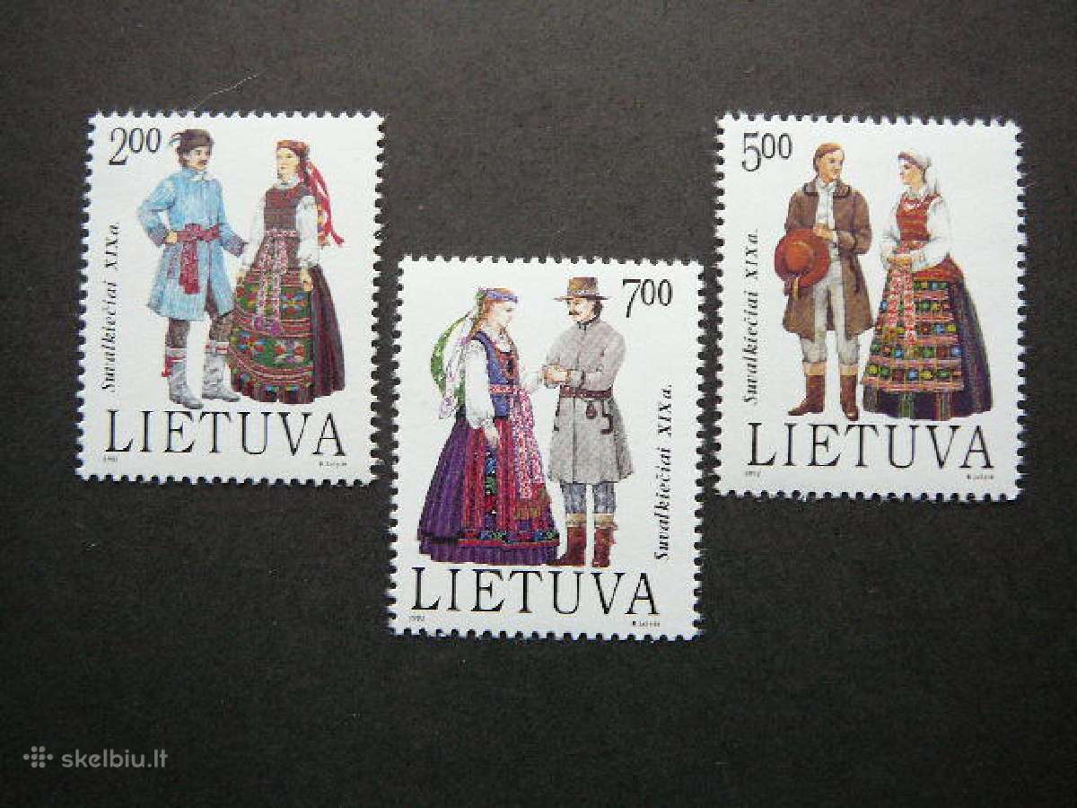 Lietuva 1992 Tautiniai drabuziai svarus lit508/0s
