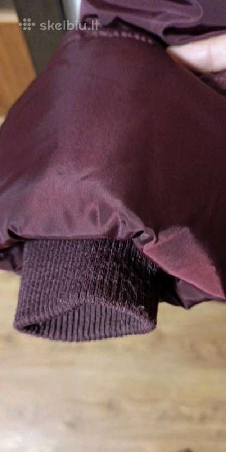 Ilgas bordo spalvos paltas (l/XL dydis) - nuotraukos Nr. 5