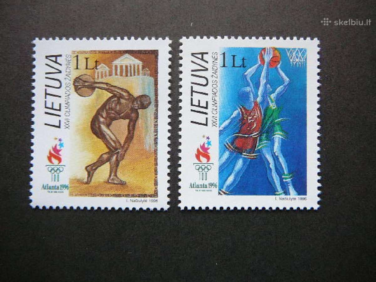 Lietuva 1996 Olimpines Krepsinis svarus lit615s