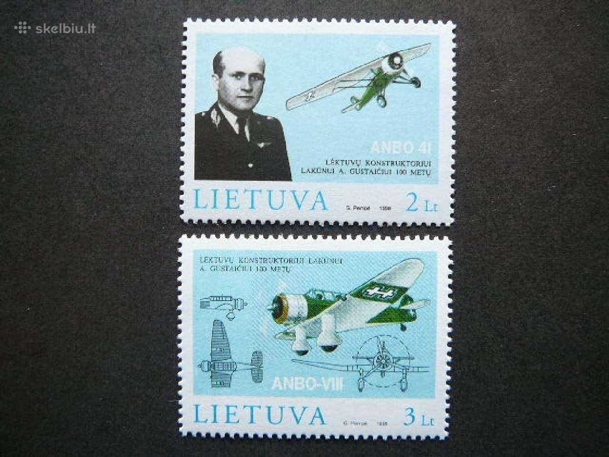 Lietuva 1998 Lektuvai svarus lit662/3s