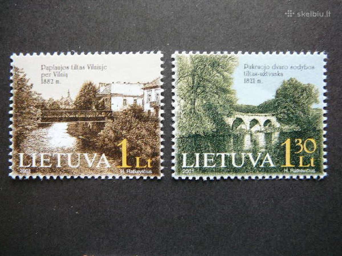 Lietuva 2001 Paminklai Tiltai svarus lit760/1s