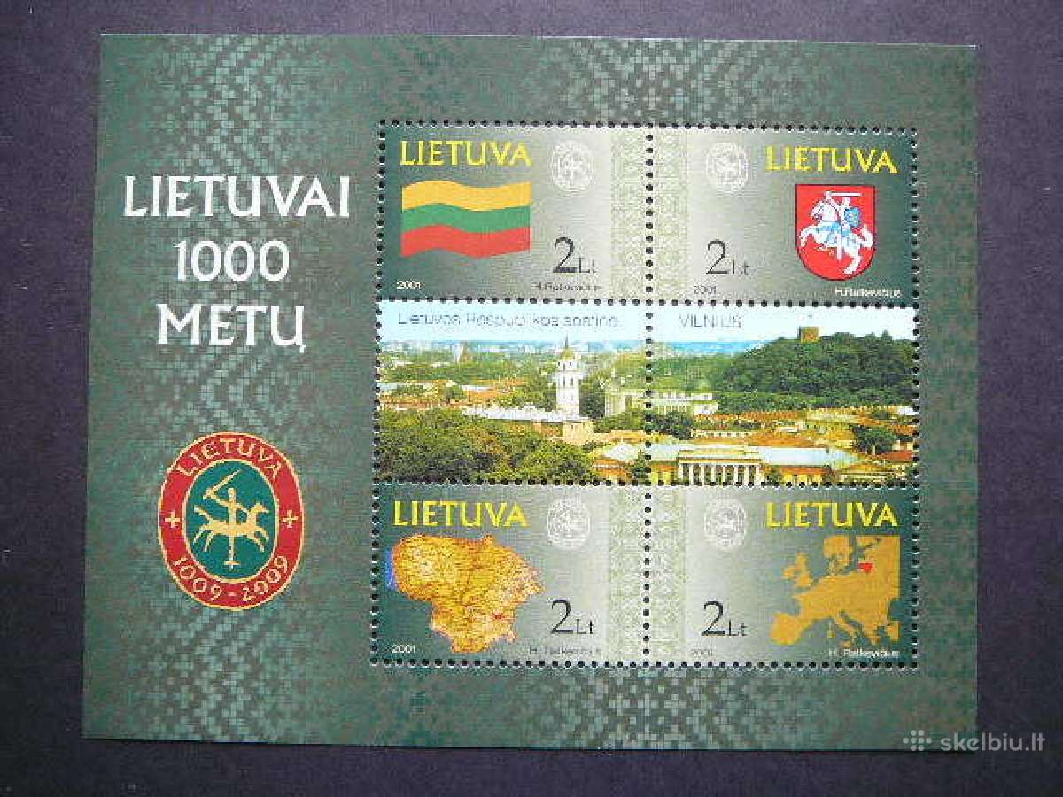 Lietuva 2001 Tukstantmetis blokas svarus lit762/5S