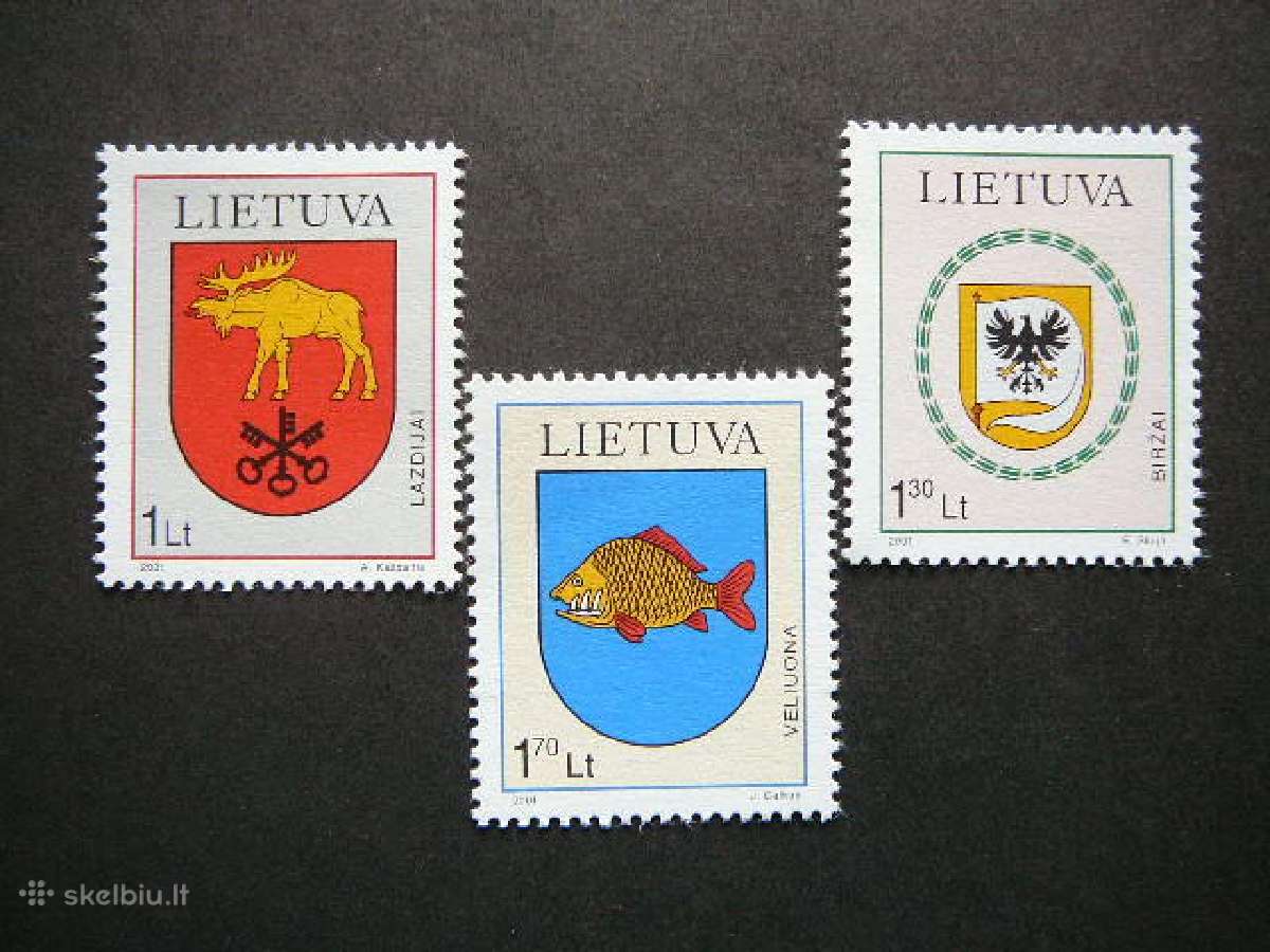 Lietuva 2001 Miestu herbai svarus lit774/6s