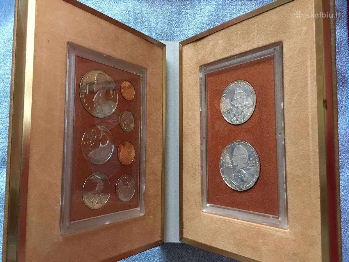 Monetos Cook i.1973m, 7,5 ir 2,5 dollars sidabras - nuotraukos Nr. 5