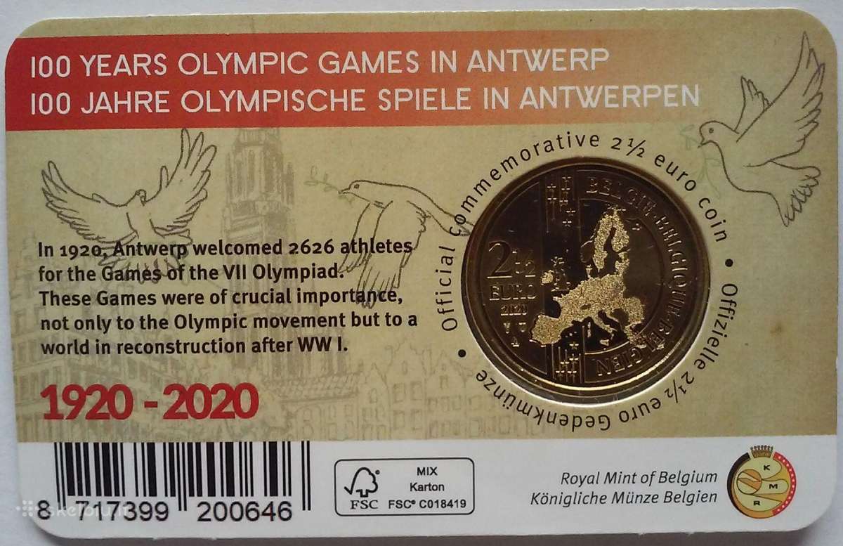 Belgijos kolekcinės 2.5€ monetos kortelėse - nuotraukos Nr. 6