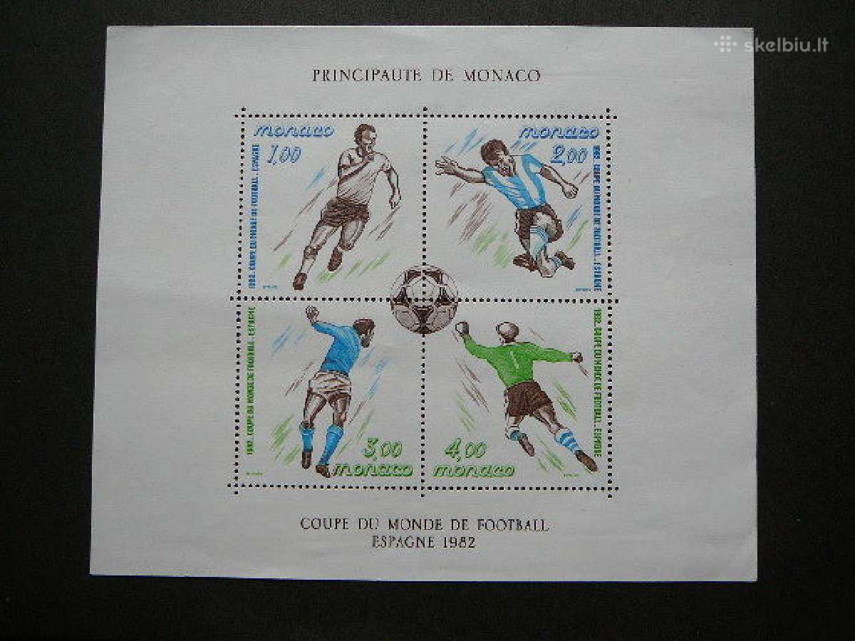 Futbolas Monakas 1982 svarus mn1539