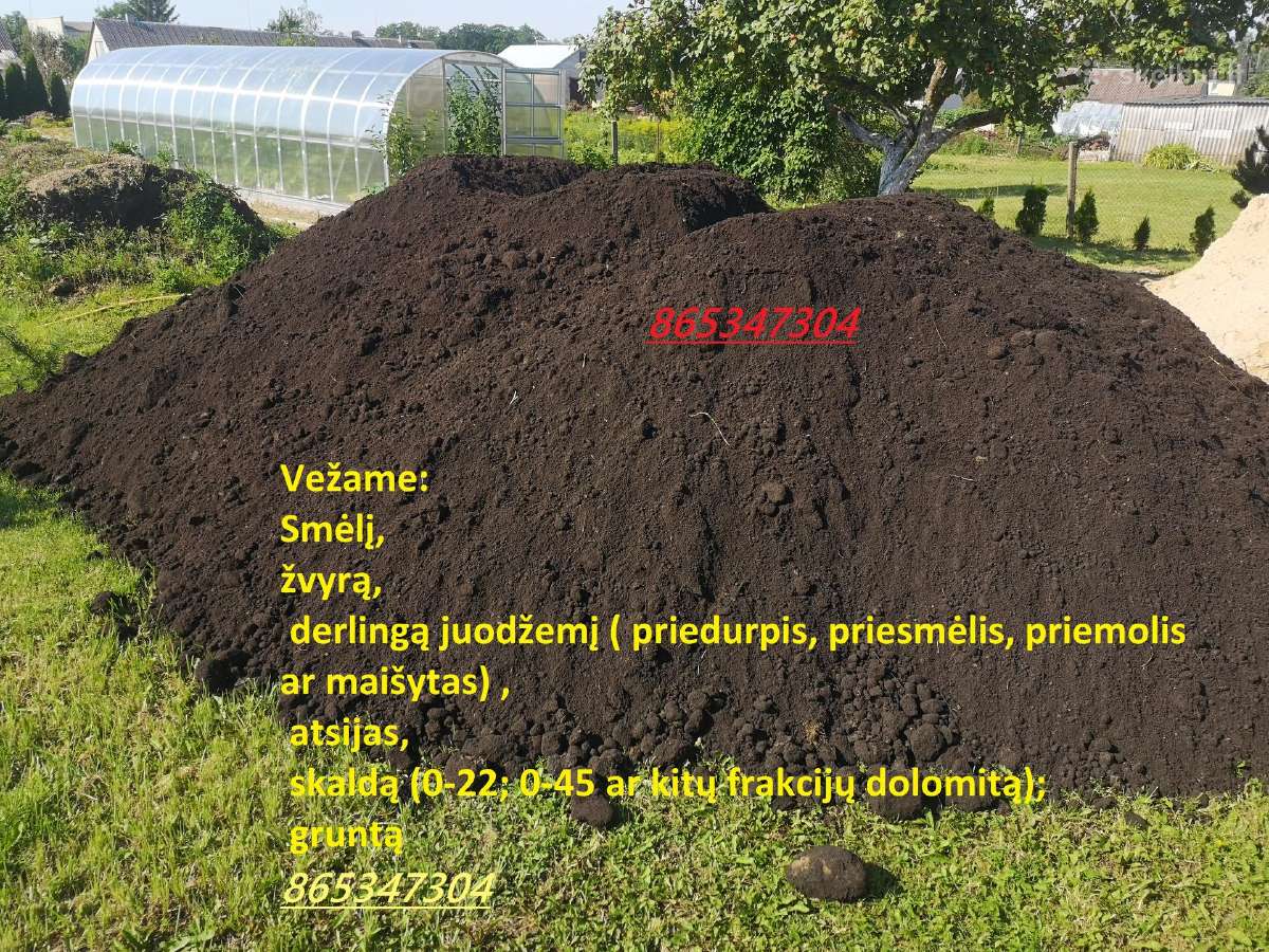 Smėlis Žvyras Skalda Juodžemis Gruntas - nuotraukos Nr. 2