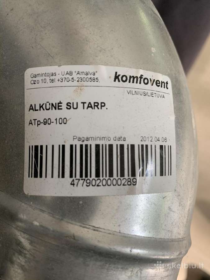 Ventiliacinė alkūnė, 2 vnt. - nuotraukos Nr. 2