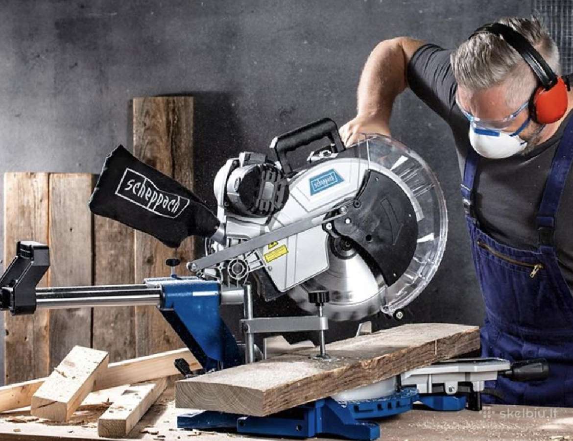 Scheppach Hm 140l, Skersinio pjovimo staklės - nuotraukos Nr. 4