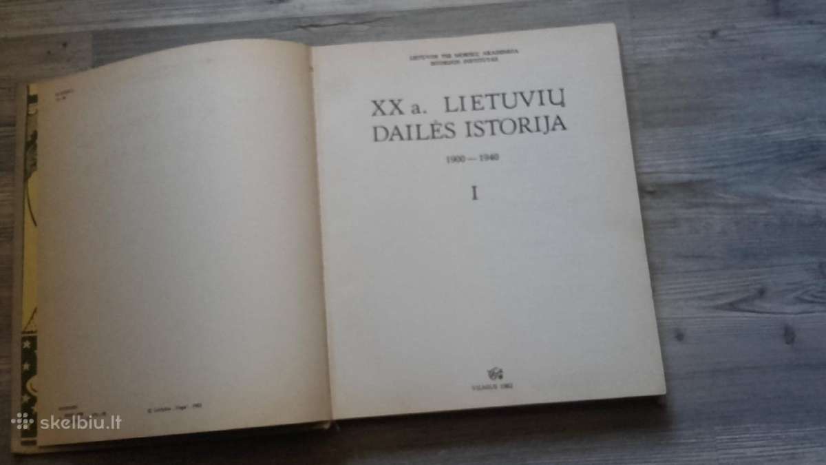 "XX a. lietuvių dailės istorija" I dalis