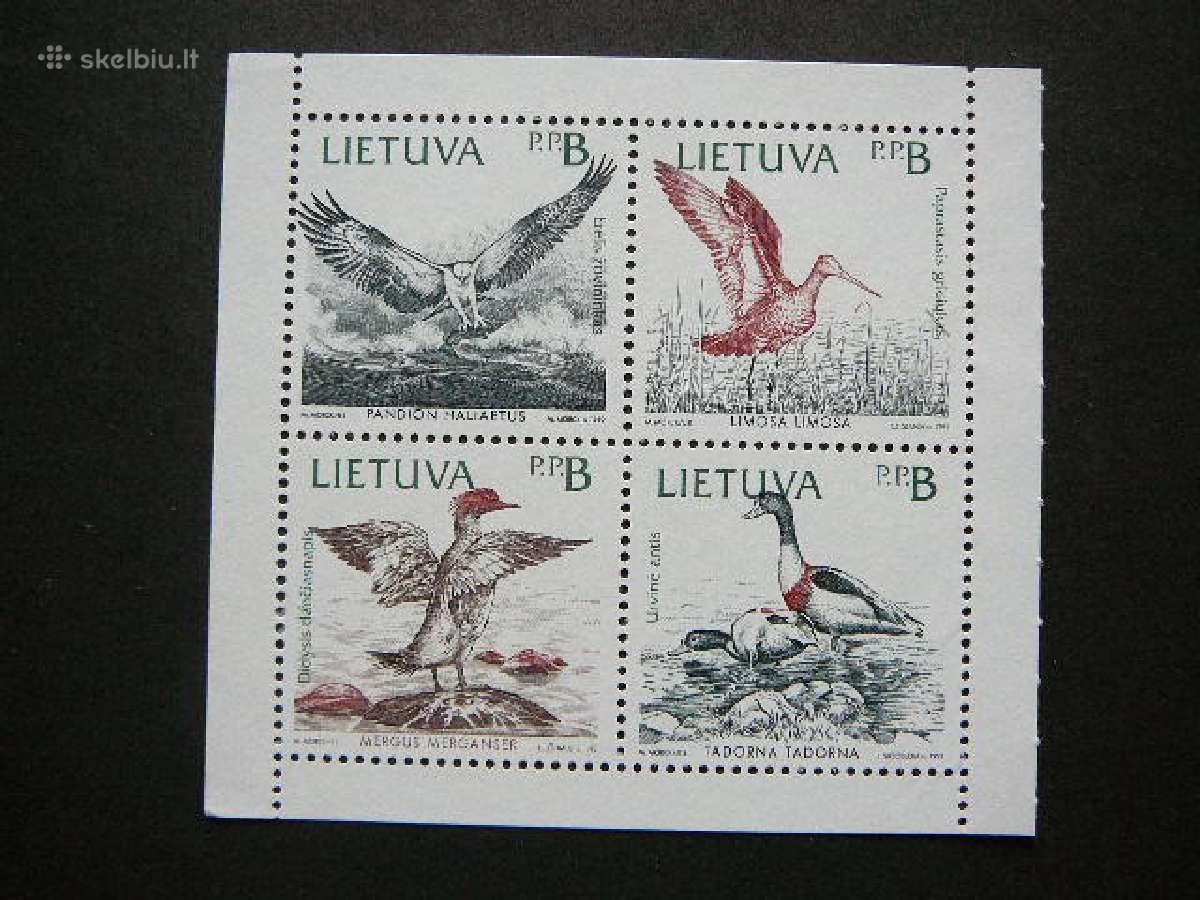 Lietuva 1992 Pauksciai svarus lit501/4S