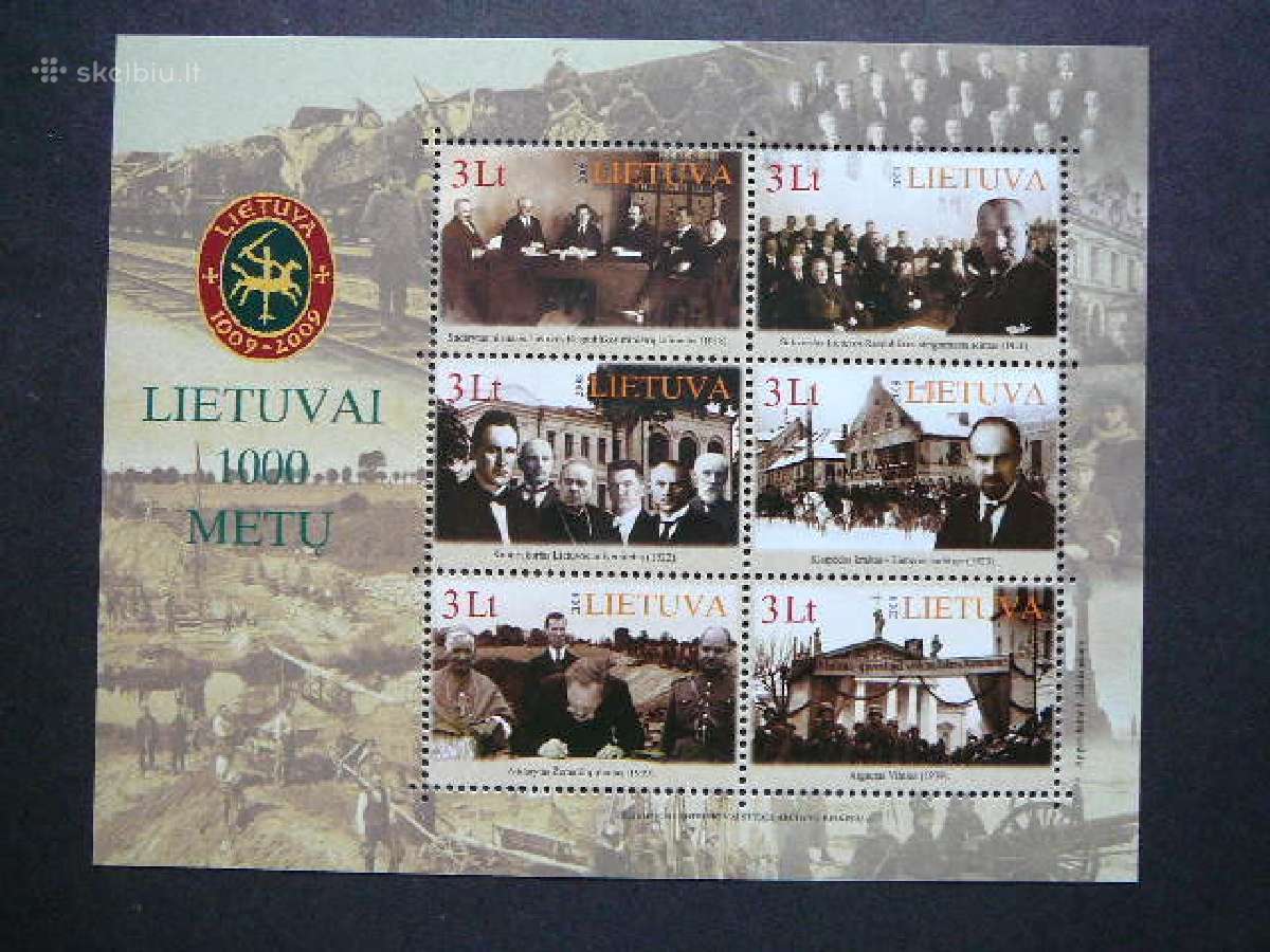 Lietuva 2008 Tukstantmetis svarus Blokas lit974