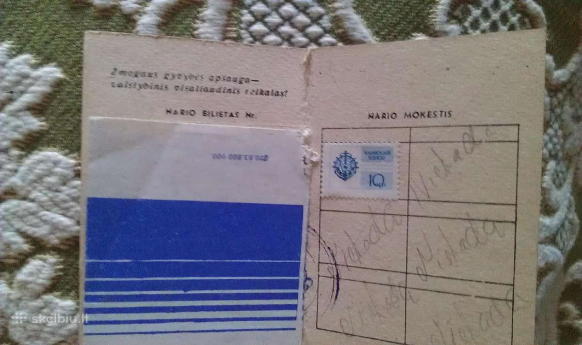 Nario bilietas1980m.radonojo kryžiaus - nuotraukos Nr. 6