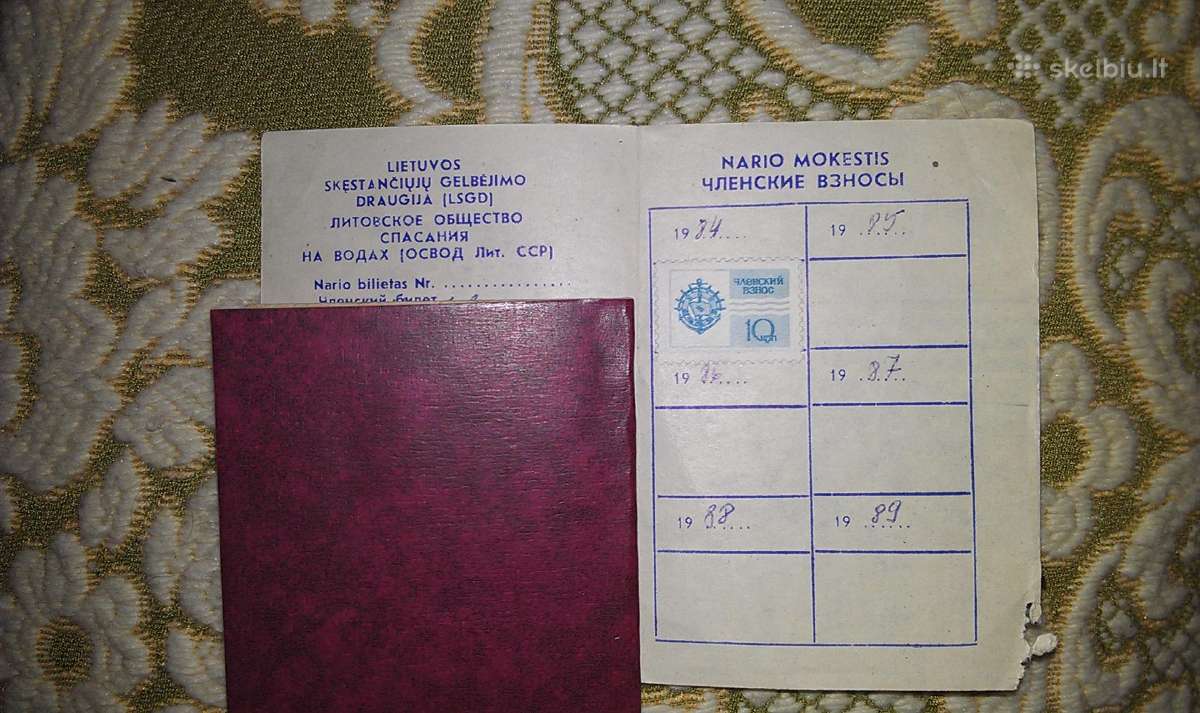 Nario b.clenskj Bilet 1975 Ltsr kolekcijai ankstes - nuotraukos Nr. 10