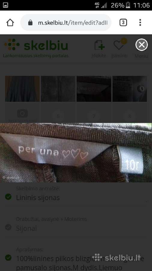 Lininis sijonas - nuotraukos Nr. 3