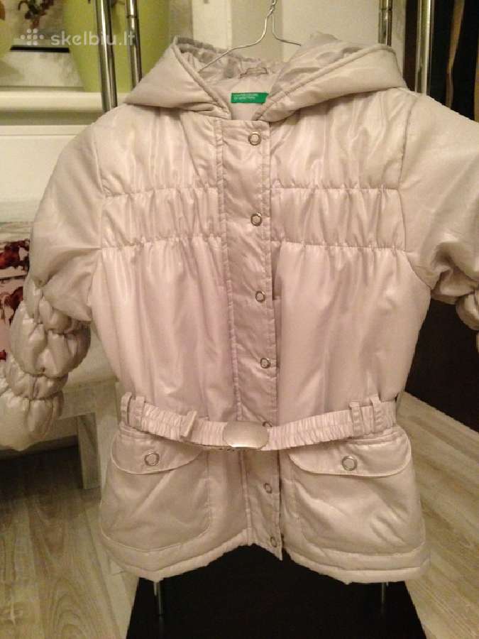 Benetton rudeninė striukė mergaitei- 110cm, 4-5m.