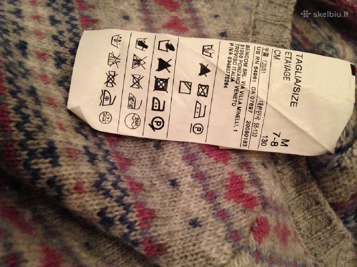 Benetton megzta suknelė 130cm 2 vnt. - nuotraukos Nr. 2