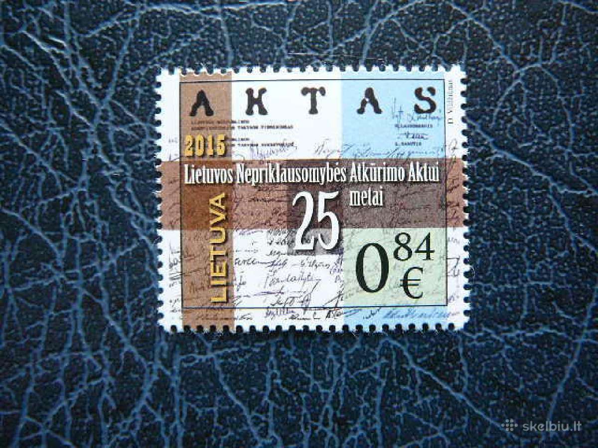 Lietuva 2015 Nepriklausomybes aktas Mnh lit1185
