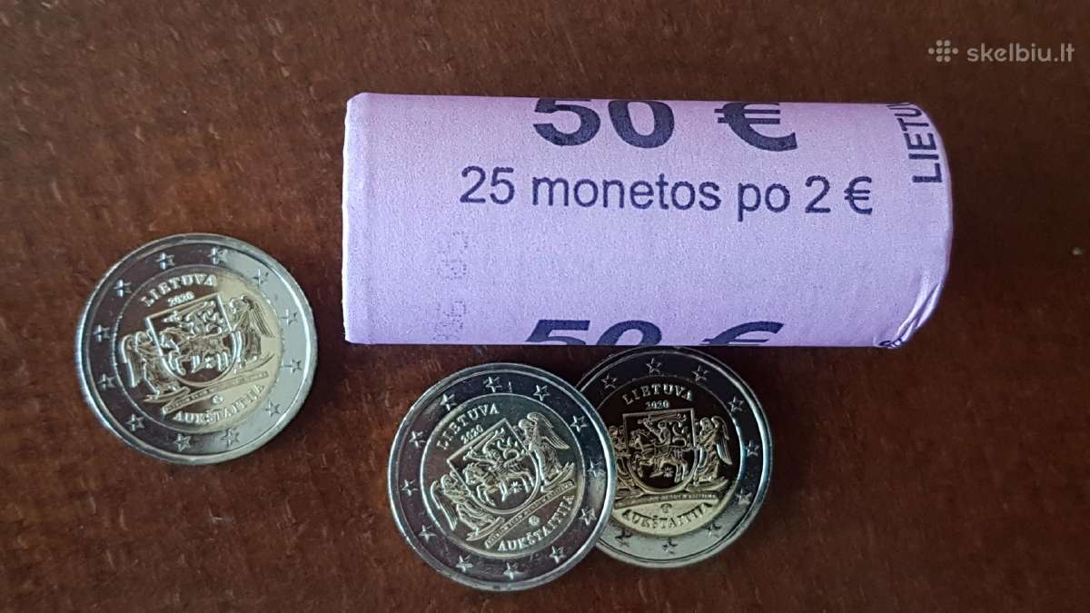 2 euro - Lb 2020 moneta Aukstaitijai Lietuva