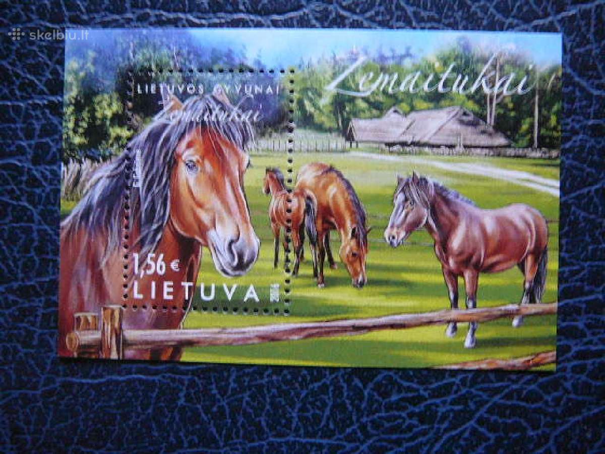 Lietuva 2016 Arkliai svarus blokas lit1220