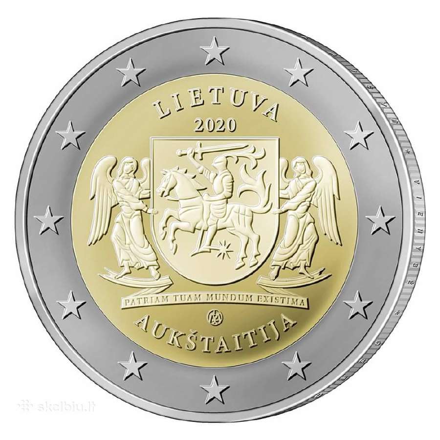 Lietuva 2020 Aukštaitija 2 eurai