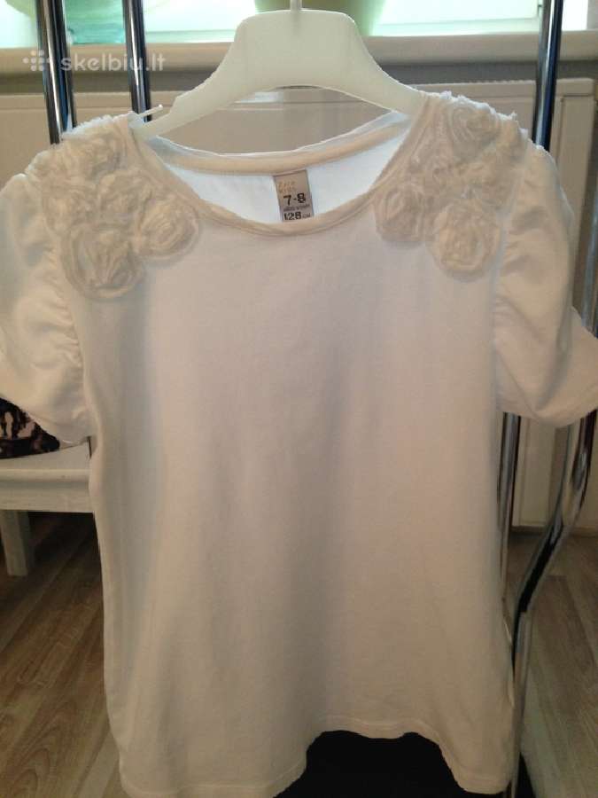 Zara marškinėliai mergaitei 128cm 7-8m. 3vnt. - nuotraukos Nr. 4