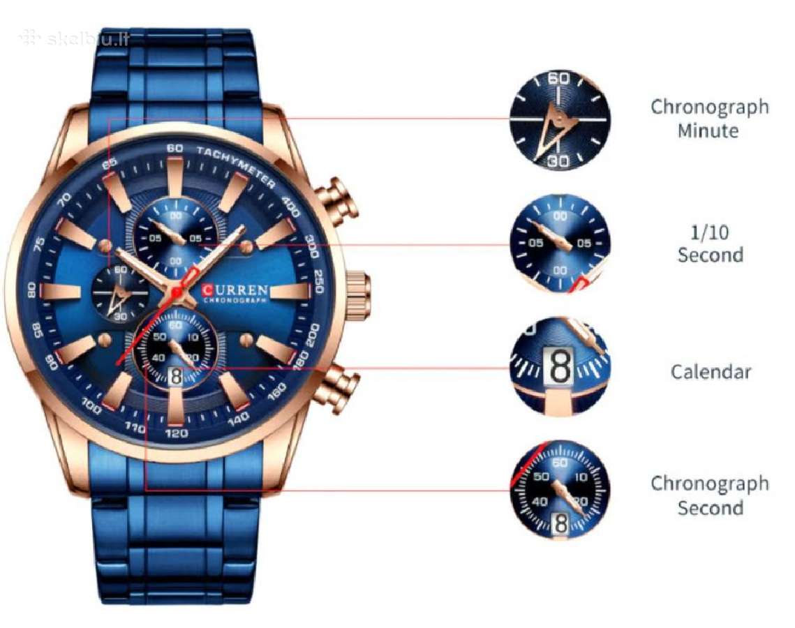 Laikrodis Curren Cr8351 Chronograph - nuotraukos Nr. 12