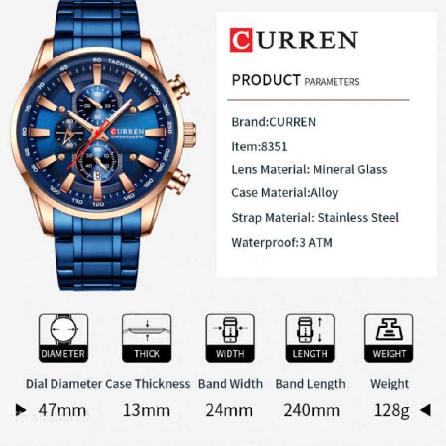 Laikrodis Curren Cr8351 Chronograph - nuotraukos Nr. 19