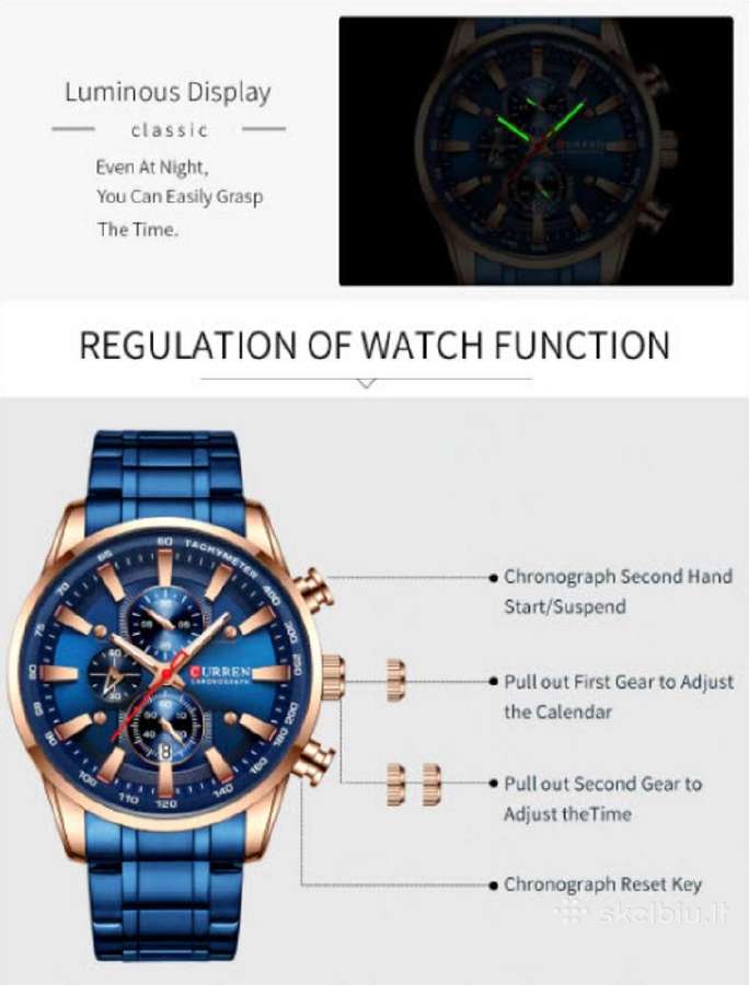 Laikrodis Curren Cr8351 Chronograph - nuotraukos Nr. 20