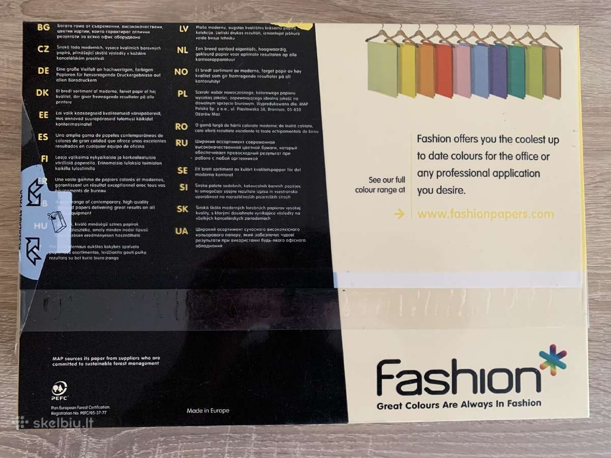 Spalvotas popierius Fashion A4 160 g - nuotraukos Nr. 4