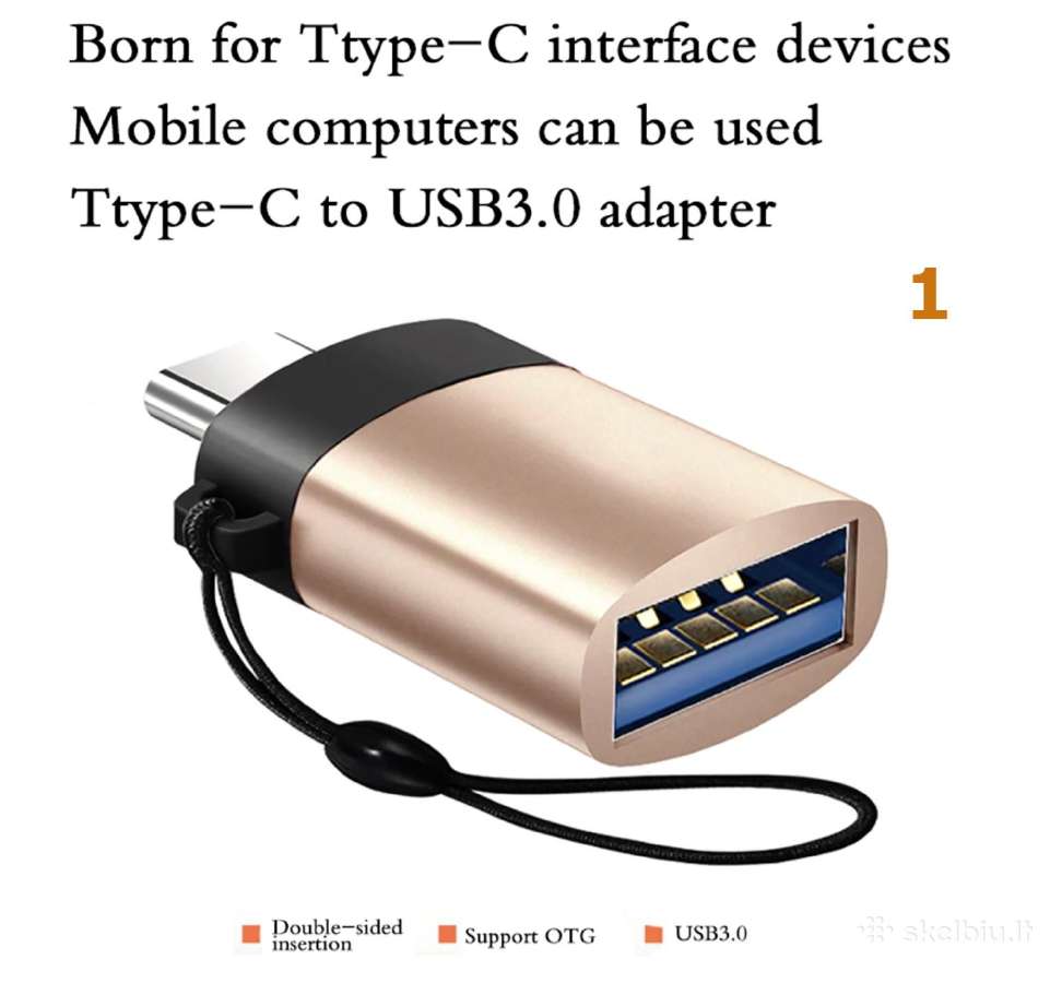 Lightning - Microusb, type-c usb, adapteriai - nuotraukos Nr. 10