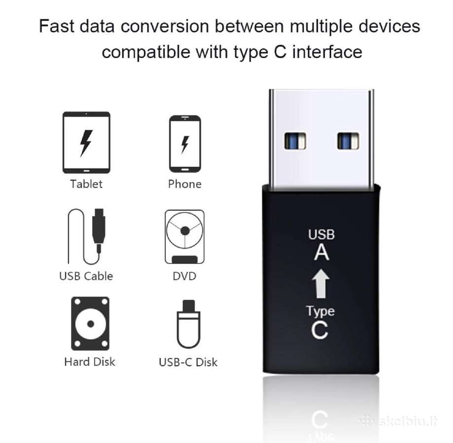 Lightning - Microusb, type-c usb, adapteriai - nuotraukos Nr. 14