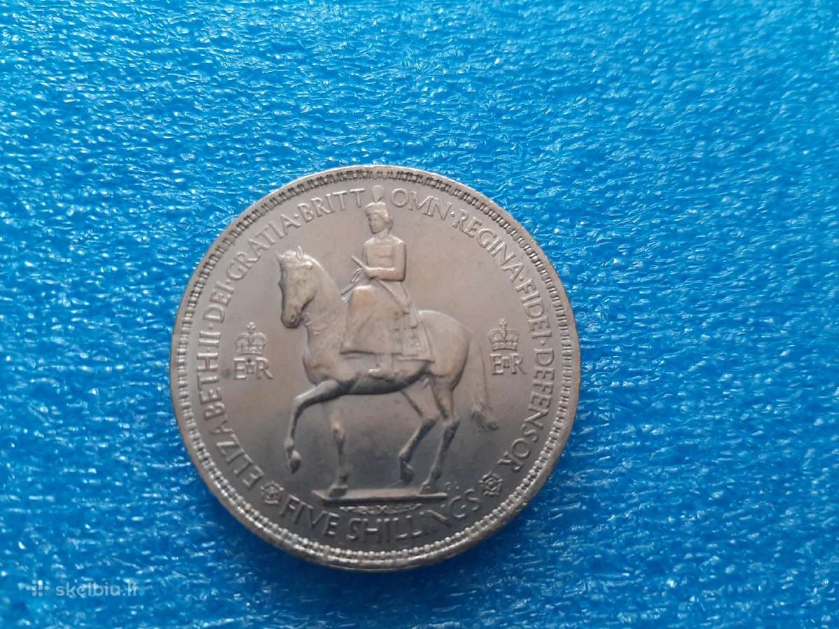 GB 5 šilingai,1953m.elžbietos II karūnavimas