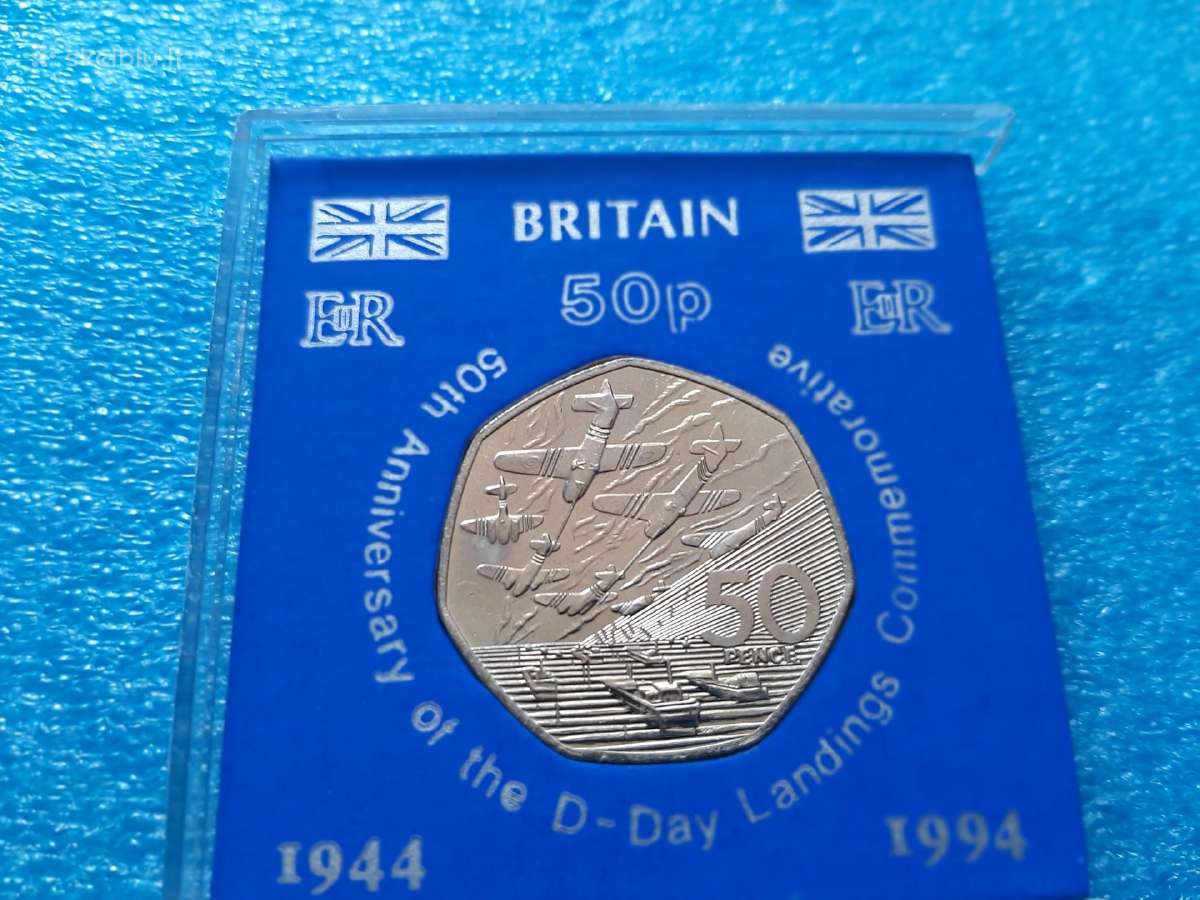 D.britanijos 50p.1994m.išsilaipinimas Normandijoje