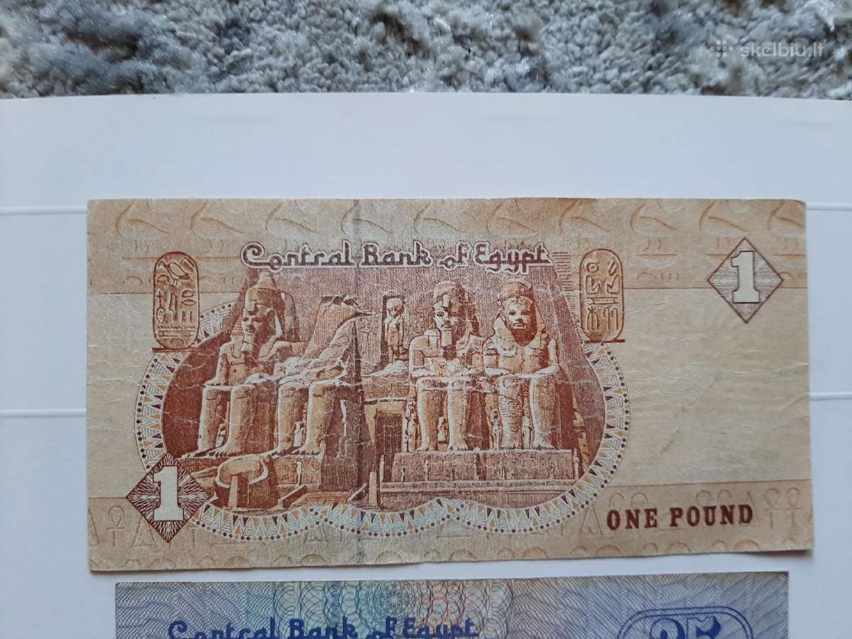 Egipto banknotai 3vnt,- 5€ - nuotraukos Nr. 2