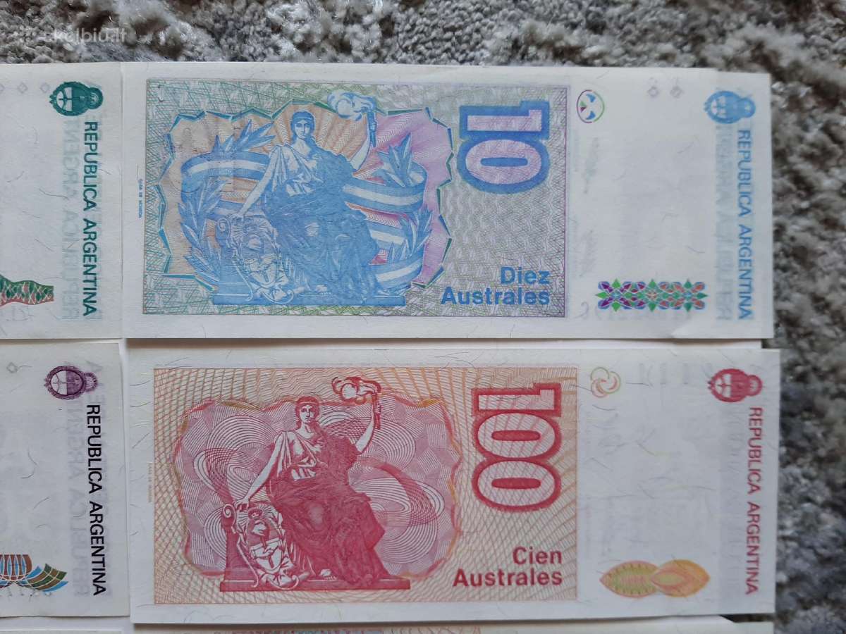 Argentinos banknotu rinkinys Unc 6vnt.-8€ - nuotraukos Nr. 8
