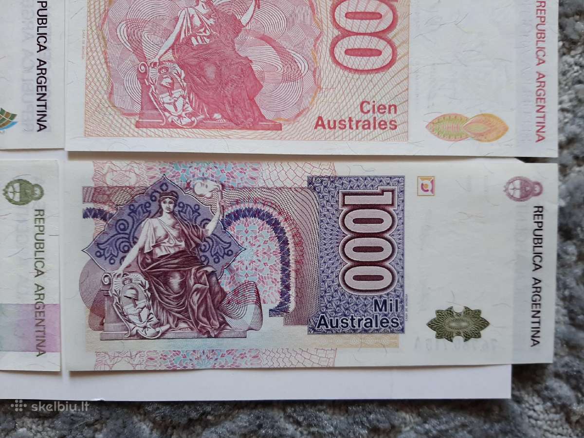 Argentinos banknotu rinkinys Unc 6vnt.-8€ - nuotraukos Nr. 10