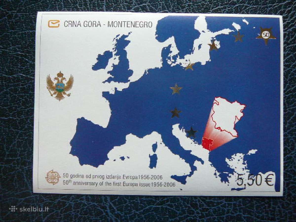 Europa Montenegro Blokas svarus albb110