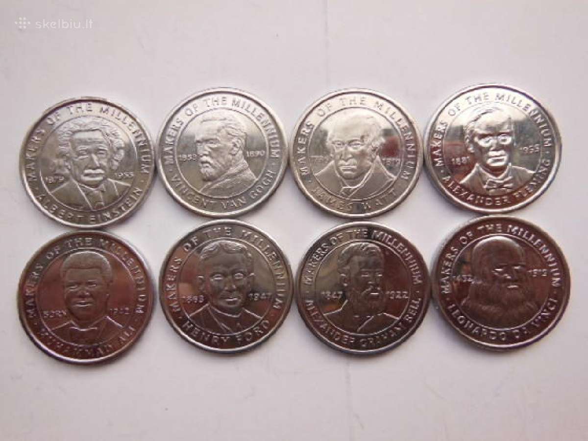 Žetonai UK Makers of The Millennium 8vnt.2€