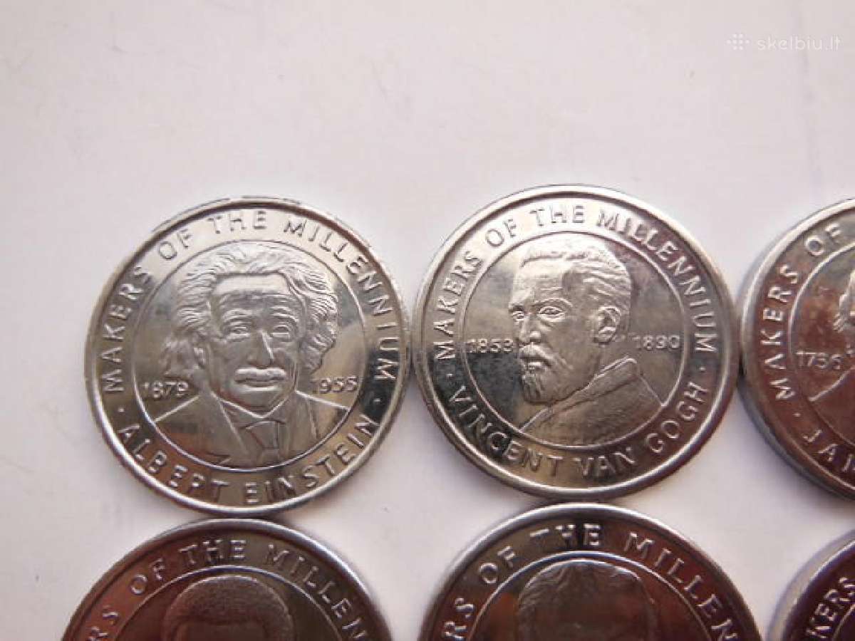 Žetonai UK Makers of The Millennium 8vnt.2€ - nuotraukos Nr. 2