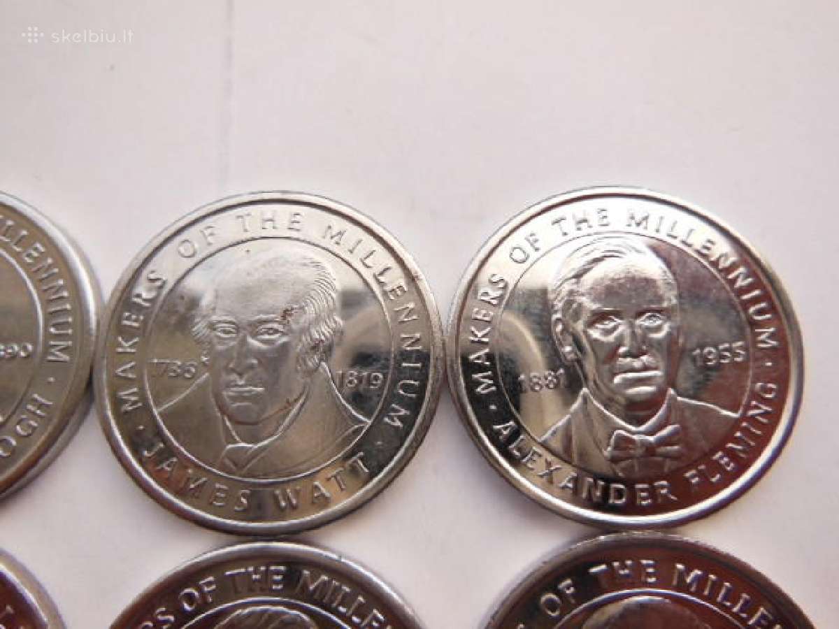 Žetonai UK Makers of The Millennium 8vnt.2€ - nuotraukos Nr. 4