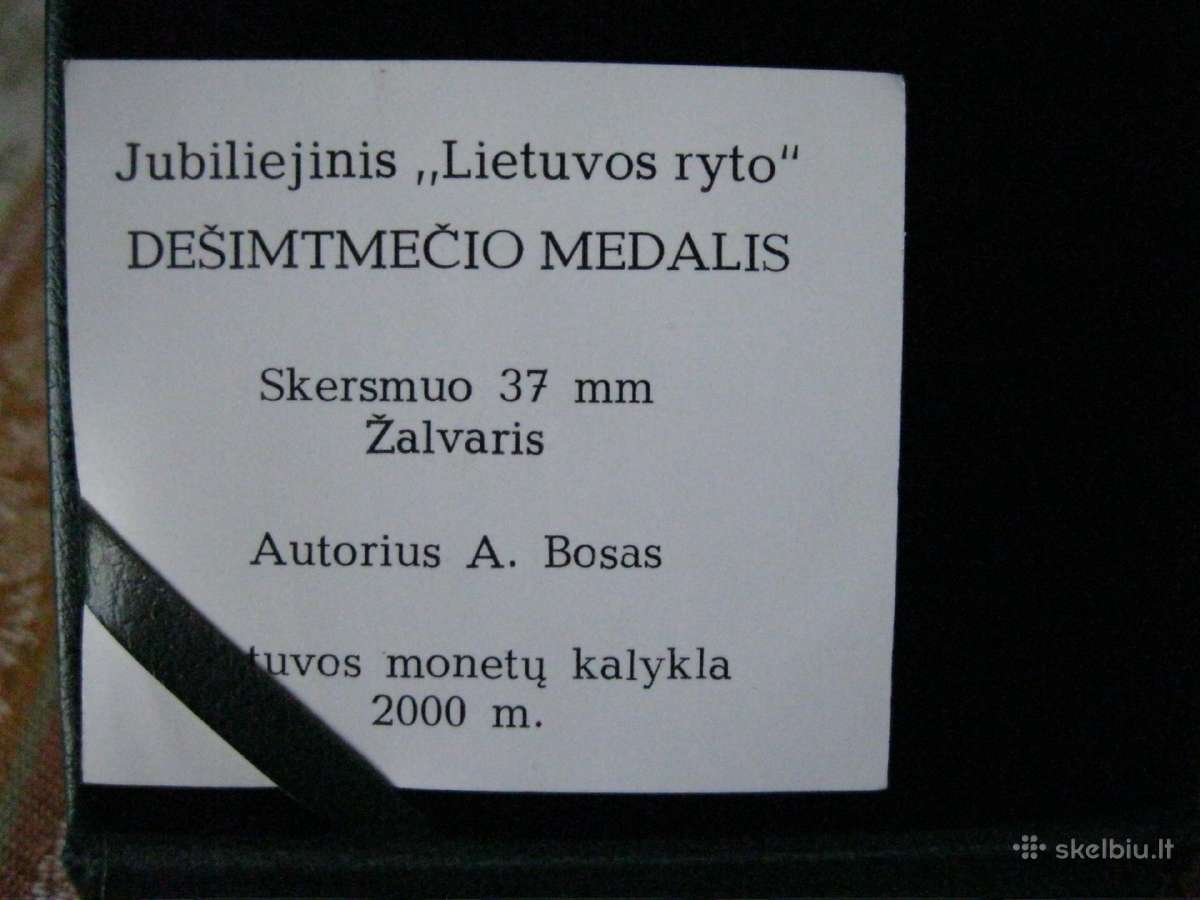 10 - Cio Jubiliejinis Medalis " Lietuvos Ryto". De - nuotraukos Nr. 3