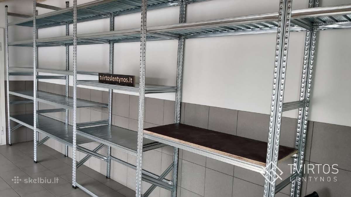 Cinkuoto plieno stelažai garažui, sandėliams - nuotraukos Nr. 6