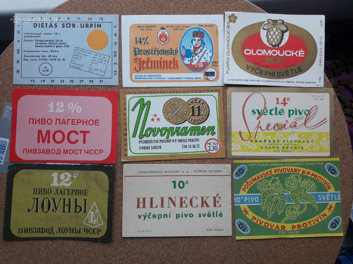 Alaus etiketės Čekoslovakija -1