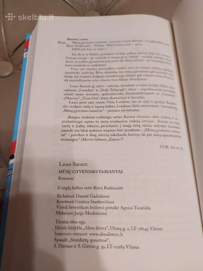 Romanas "Musu gyvenimo variantai" Laura Barnett - nuotraukos Nr. 3