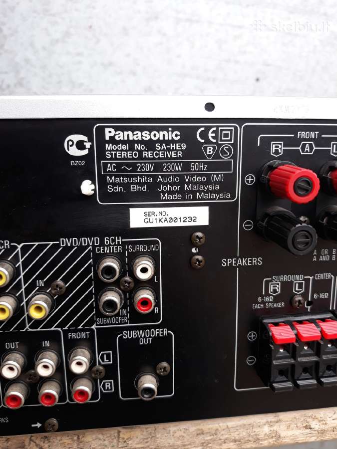 Panasonic Sa-he9 Liko tik kolonėlės - nuotraukos Nr. 6