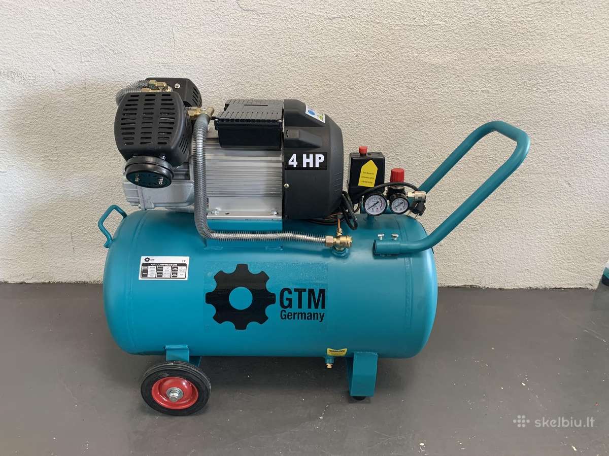 Oro kompresorius Gtm 2 cil. 50l 3kw 380l/min - nuotraukos Nr. 2